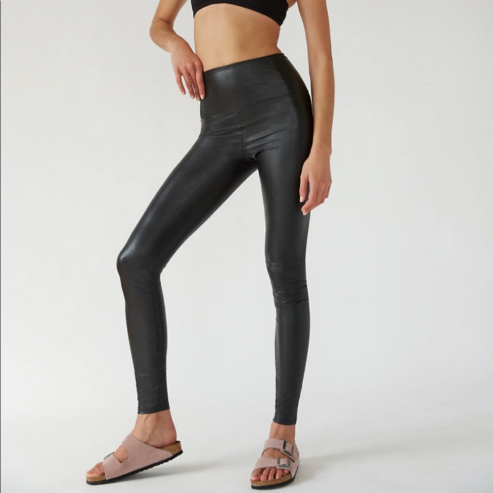 High Waist Wilfred Free Vegan Leather Leggings Size XS